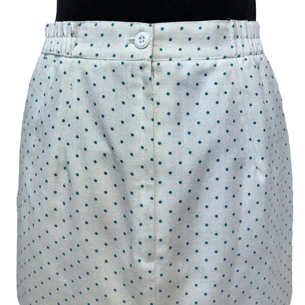 Haberdashery Collection by Personal Polka Dot Vintage Straight Skirt Women 26